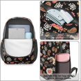 thumbnail image 4 of Pioneer Flower Floral Print Pattern 17" School Backpacks for Teens,Waterproof Oxford Fabric,S-Shape Padded Straps for School,Travel,Hiking,Camping, 4 of 5