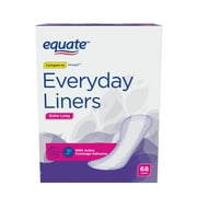 Equate Everyday Liners, Extra Long Unscented, 68 Count