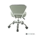 thumbnail image 4 of Madison and Park Dayton Short Stool Adjustable 13" to 15" Low Rolling Chair with Backrest, Storm Grey - N/A, 4 of 8