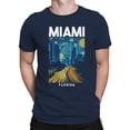 thumbnail image 2 of Miami Starry Night Graphic Men's Navy T-Shirt, 2 of 3