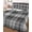 Gray, White, Black, variant on Full Size Quilt Bedding Set, Navy Buffalo Plaid Reversible Summer Quilt 3 Pieces, White Blue Farmhouse Modern Striped Lightweight Bedspreads Coverlets with 2 Pillow Shams for All Seasons