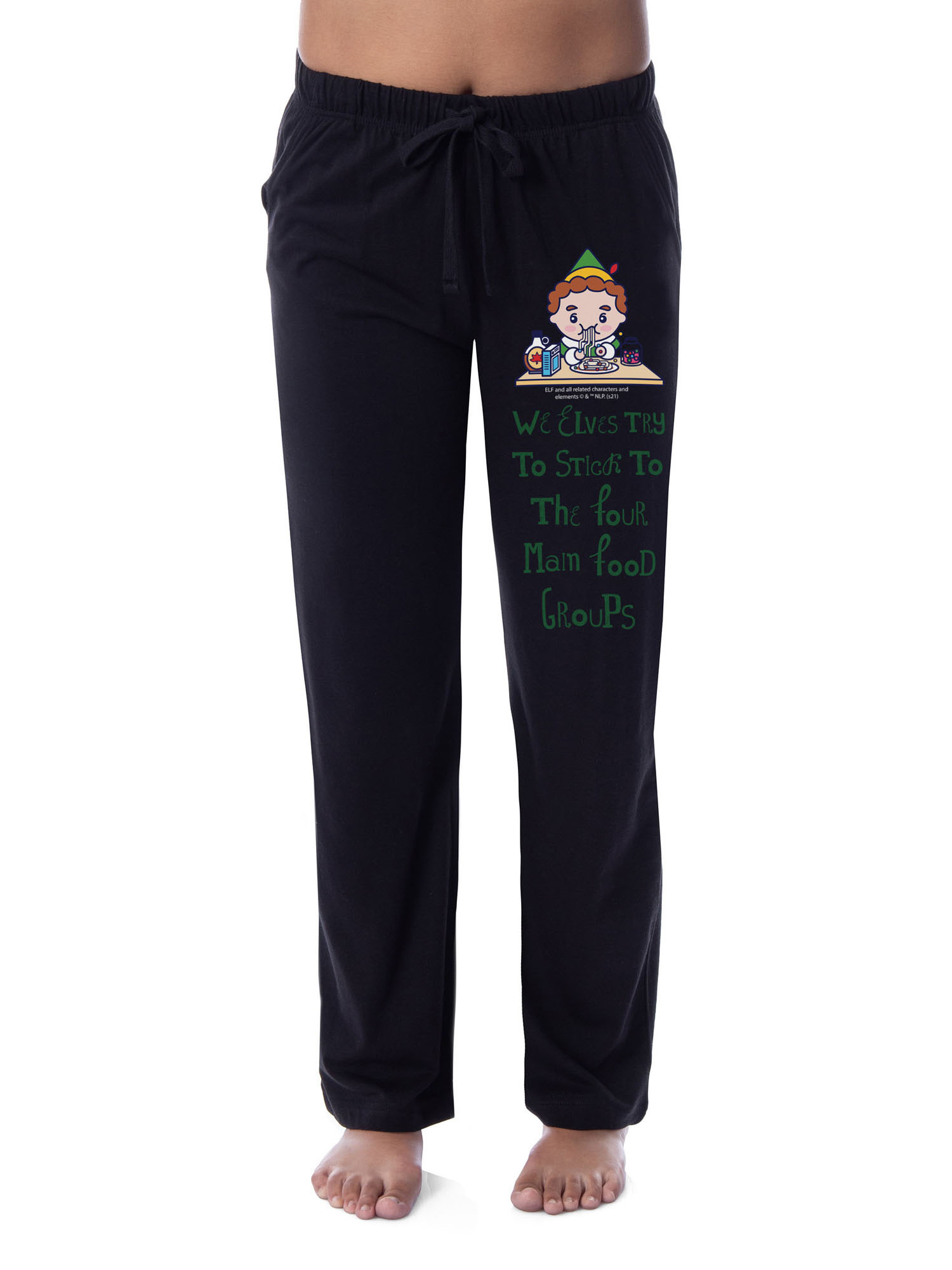 Elf The Movie Womens' Buddy Elves Four Main Food Groups Sleep Pajama Pants