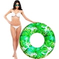 thumbnail image 4 of Pool Floats for Adults, Swimming Beach Tube, Adult Swim Ring, Adult Pool Float with Two Handles,Leaf Swim Ring, 4 of 5