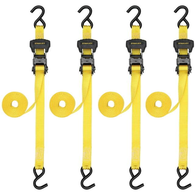Tirantes de trinquete STANLEY S10204, 1,25 cm x 5 m, 454 kg, carga segura, paquete de 4