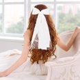 thumbnail image 4 of pcs Veil Bow Clip Bridal Veil Hair Clip Wedding Bridal Veil Clip Pearl Veil Hair Clips for Women, 4 of 6
