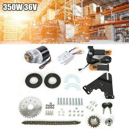 Miumaeov Brush Motor Electric Bicycle Conversion Kit for Common Bike Bicycle 350W 36V
