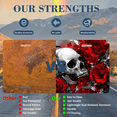 thumbnail image 7 of 1 Pcs 2D Flat License Plate Covers & Frames, Raven Skull and Roses For Decorative Front, Waterproof For Decoration Aluminum License Plate Covers & Frames Cover For Men Women, 12" X 6", 7 of 7