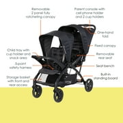 Baby Trend Sit N Stand Double Stroller 2.0, Desert Tan, Compact Fold, Dual Infant Car Seat Compatible