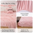 thumbnail image 2 of NTBED Red Bows Strawberry Twin Comforter Set for Girls Pink Flowers Sweet Bedding with Sheets Pillowcases, 2 of 11