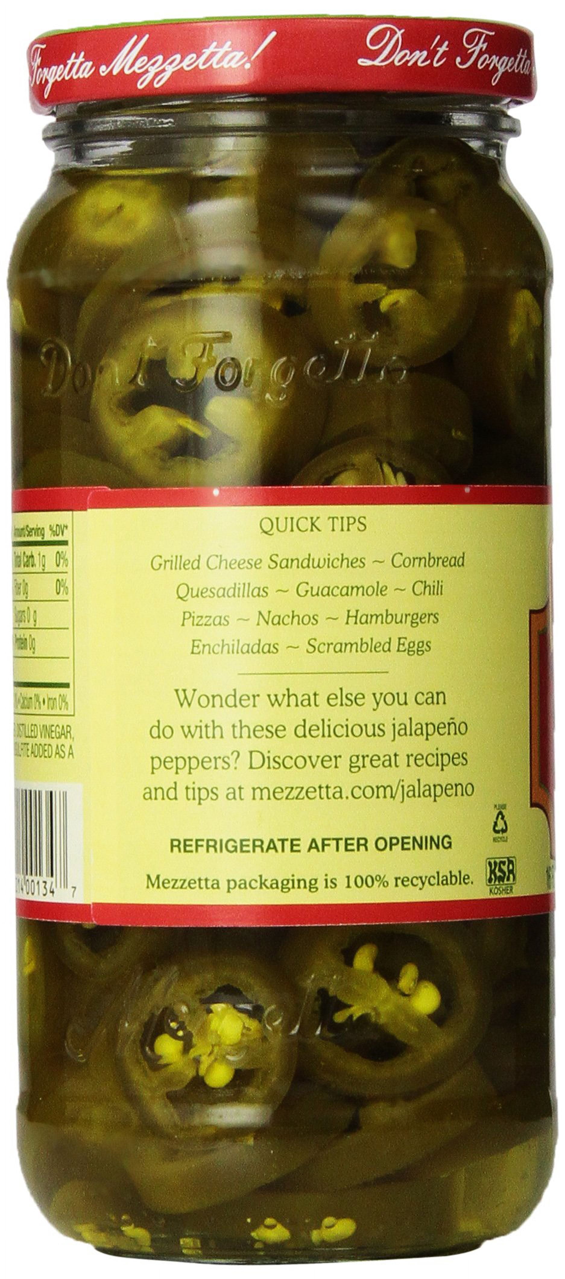 Mezzetta Jalapeno Peppers, Deli-Sliced Hot, 16 oz (Pack of 3)