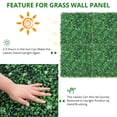 thumbnail image 2 of ChaoLink Artificial Bo *wood Panels,24Pcs 20 *20 inches Grass Wall Panels 4 Layers Greenery Wall 2 inches with 100 Zip Ties, No Odor Artificial Grass Backdrop, 2 of 7