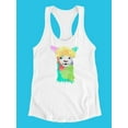 thumbnail image 3 of Watercolor Llama Racerback Tank Women -SPIdeals Designs, Female x-Large, 3 of 4