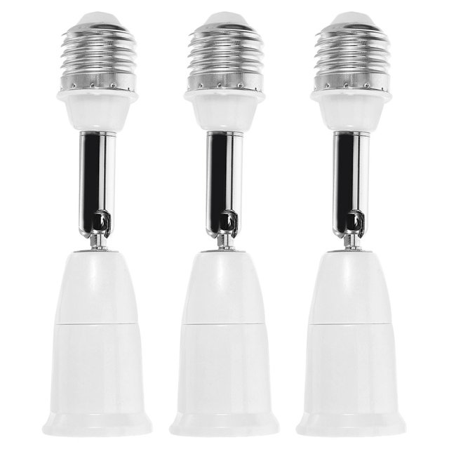 3pcs Light Bulb Sockets Extender Lamp Socket Adapter Adjustable Light Socket Extension Light Socket Extender Adapter Lamp Replacement Sockets
