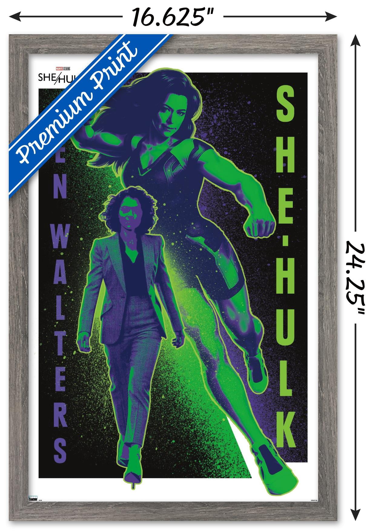 Marvel She-Hulk - Jen Walters Wall Poster, 14.725" x 22.375" Framed