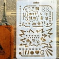 thumbnail image 5 of English Alphabet Number DIY Scrapbook Drawing Template Measuring Ruler Stencil White Plastic, 5 of 8