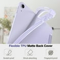 thumbnail image 4 of Fintie SlimShell Case for iPad Air 13-inch (M3) 2025, (M2) 2024 - Lightweight Soft TPU Translucent Frosted Back Cover with Pencil Holder, Lilac Purple, 4 of 10