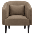 thumbnail image 2 of Bouclair Light Brown Upholstered Fabric Accent Chair, 2 of 6