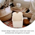 thumbnail image 2 of TABLZONE Wood Handle Laundry Basket Beige Cotton Linen for Home Large Capacity Organizer, 2 of 6