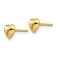 thumbnail image 2 of 14K Yellow Gold Earring Button Women'S 5 mm Polished Heart Post Earrings, 2 of 3