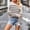Beige, variant on Amidoa Womens Sweaters Long Sleeve Beige Striped Pullover Cozy Loose Crop Sweaters Womens Cardigan Sweaters M