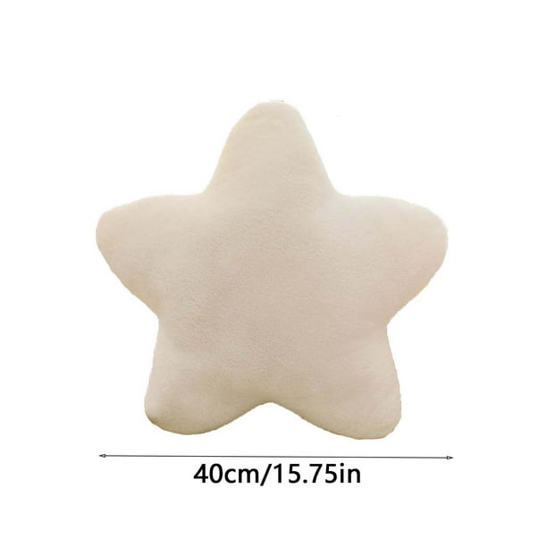 Yhmxh Almohada de estrella súper suave, linda almohada de juguete para dormir, regalo suave para niña, corazón de color crema