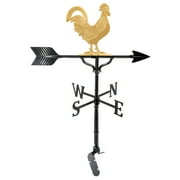 Montague Metal Products - 32" Aluminum Rooster Weathervane - Gold/Black