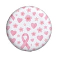 thumbnail image 2 of Multi-Size Car Tire Dust Cover Sunscreen, Corrosion, Dust And Water Keep Spare Tires Clean Watercolor Pink Ribbon Pattern With Hearts And Stars 17 Inch, 2 of 8