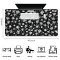 thumbnail image 5 of Long Mouse Pads for Desk,Black Christmas Snowflake Pattern Desk Mats on Top Of Desks, Desk Mouse Pad Extra Large with 3mm Non-Slip Base and Stitched Edge for Gaming,Office,Work,Home 47.3x23.6in, 5 of 5