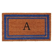 Calloway Mills Blue Border 24" x 36" Monogram Outdoor Doormat (Letter A)
