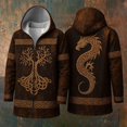 thumbnail image 1 of Long Sleeve Hooded Cardigan With Unique Print For Casual And Outdoor Wear Men'S Cardigan, 1 of 3