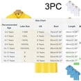 thumbnail image 3 of Khunlpohl 3Pack Set Kids’Cotton Collared Short Sleeve Button down Shirt Solid Color School Uniform Sports Tops, 3 of 4