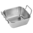 thumbnail image 1 of Stainless Steel Food Storage Tray Double Ears Fried Chicken Square Plate Snack Fruit Plate Food Display Kitchen Tools, A, 1 of 7
