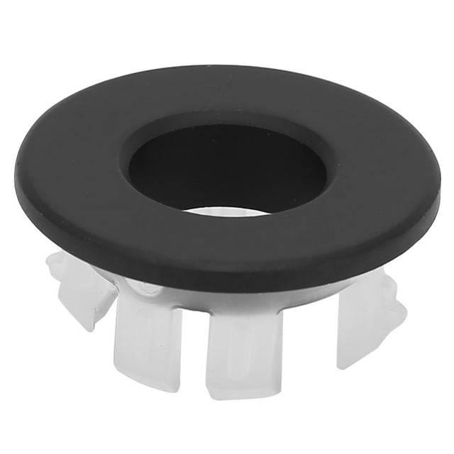 Cubierta de desbordamiento para lavabo de baño, decoración para fregadero de cocina, orificio de repuesto para baño, color negro