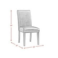 thumbnail image 4 of Picket House Furnishings Pia Faux Leather Dining Side Chair Set in Grey, 4 of 9