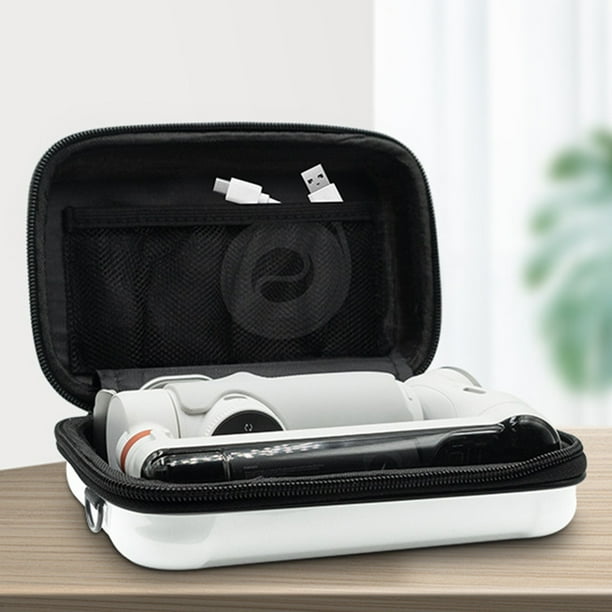 Bolsa de almacenamiento rígida Bolsa de transporte Bolsa organizadora portátil para accesorios Insta360 Flow (Blanco)