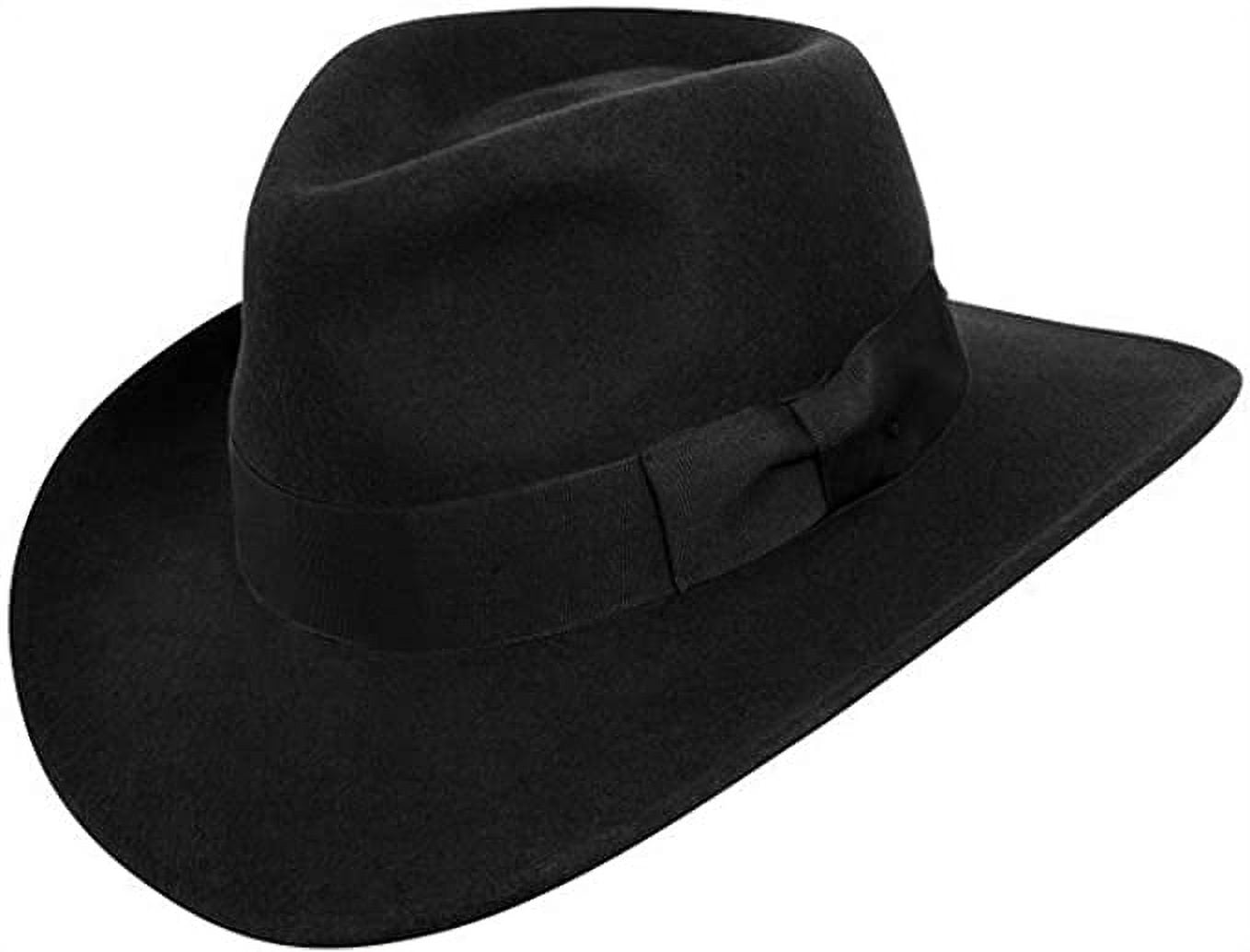 Different Touch 100% Wool Felt Indiana Jones Cowboy Outback Western Fedora Hat
