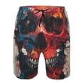 thumbnail image 3 of Lukts Abstract Colorful Skull Art Print Mens Swim Trunks Quick Dry Swim Shorts with Funny Beach Shorts-Small, 3 of 6