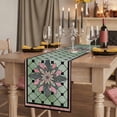 thumbnail image 2 of Table Runners 90 Inches Long Dress Scarves, Farmhouse Flowers Farmhouse Coffee/Dining/Kitchen Table Runner for Living Room, Ethnic Retro Abstract Pattern Lattice 13x90 Inch, 2 of 9