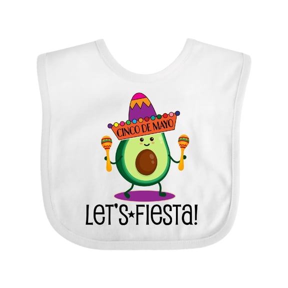 Inktastic Cinco De Mayo Lets Fiesta Avocado Boys or Girls Baby Bib