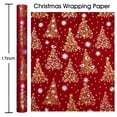 thumbnail image 5 of HOMERAL 3D Embossed Christmas Wrapping Paper Roll with Foil Shine for Christmas,Birthday,Holiday,Party - 17 In x 33 Ft, 5 of 6