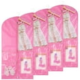 thumbnail image 1 of 4 PCS Garment Bags for Dance Costumes, Foldable and Portable 40 Inches Dance Garment Bags, Dance Costume Garment Bags with 4 Pockets Zipper for Dancers, 1 of 5