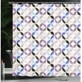 thumbnail image 4 of Ambesonne Geometric Shower Curtain, Retro Circles Leaf, 69"Wx75"L, Multicolor, 4 of 5