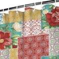thumbnail image 3 of Boho Style Shower Curtain Pioneer Floral Vintage Retro Shower Curtain for Bathroom Home Decor Bathtubs Waterproof Fabric Curtain with 12 Hooks 72x72in, 3 of 5
