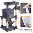 thumbnail image 5 of Alden Design Multi-level Small Cat Tree Tower with Condo, Dark Gray, 5 of 7