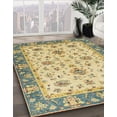 thumbnail image 2 of Ahgly Company Tapis d'Intérieur Rectangulaire Abstrait Chrome Or Jaune Oriental, 2 Pieds x 5 Pieds, 2 of 6