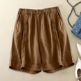 thumbnail image 2 of CAIVO Women High Waist Shorts Loose Large Size A-Line Shorts Cozy Summer Outdoor Leisure Casual Solid Color Bottoms, 2 of 4