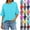 Blue Blouses, variant on Tops for Women Short Sleeve Plus Size Dressy Shirts Crewneck Workout Ladies Blouses Fashion Polka Dot Graphic T Shirts Top S-2XL