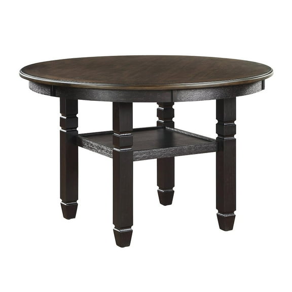Lexicon Transitional Engineered Wood Dining Room Table in Brown/Black