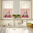 thumbnail image 4 of Merry Christmas Kitchen Curtains and Valances Set, Santa with Gift Rod Pocket Window Valance 18 Inch Window Curtain Panels for Living Room Bedroom Laundry, 27.5x24in, 3 Pieces, 4 of 7