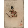 thumbnail image 2 of Helen Hyde 11x14 Black Ornate Wood Framed Double Matted Museum Art Print Titled: Little Dancer of the ‘No- (1916), 2 of 5